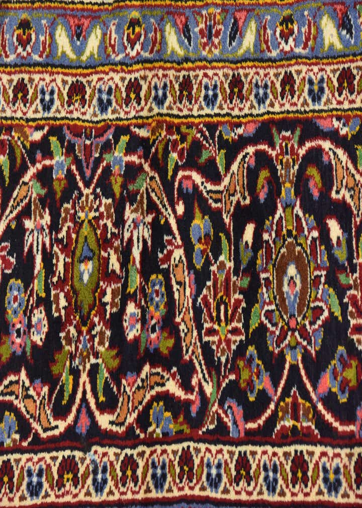 9' 10 x 12' 10 Hand Knotted Kashan Persian Wool Rug
