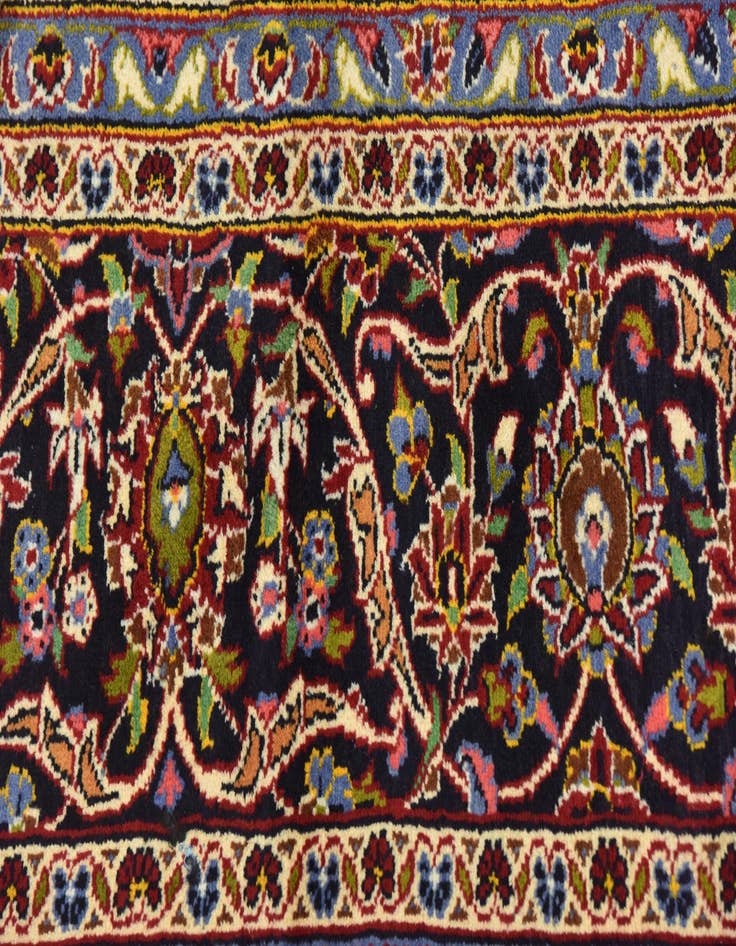 Detail image of 9' 10 x 12' 10 Hand Knotted Kashan Persian Wool Rug