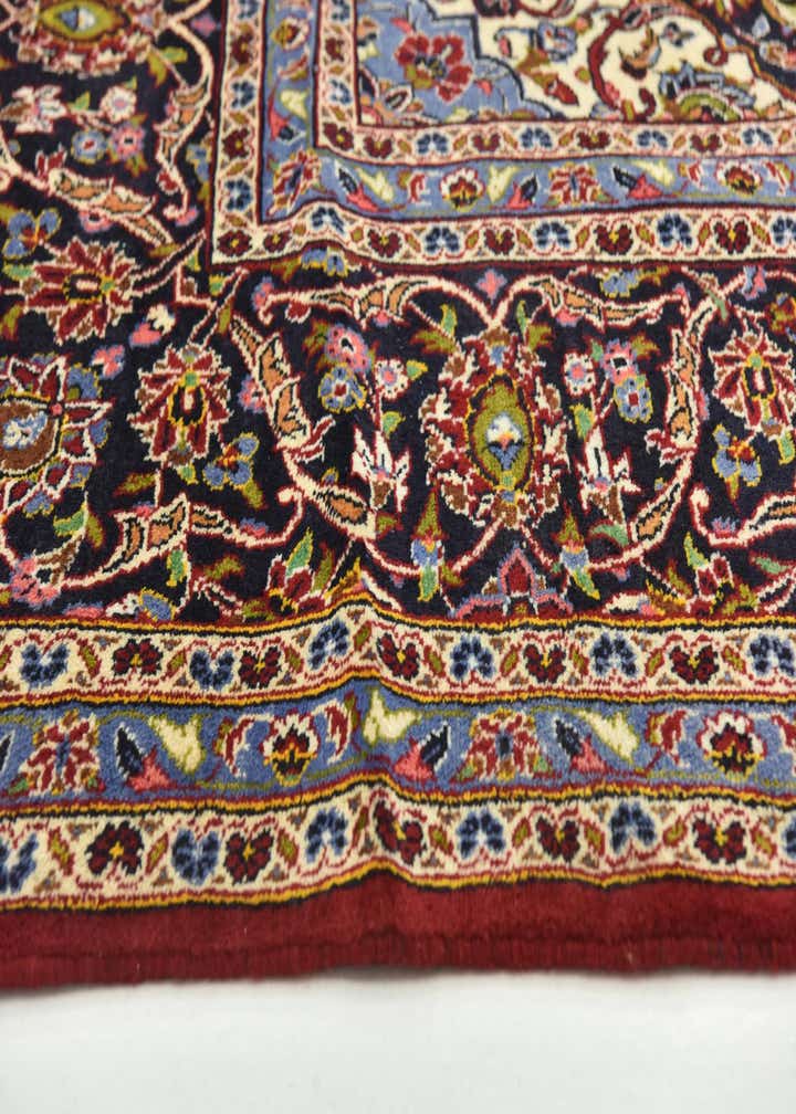 9' 10 x 12' 10 Hand Knotted Kashan Persian Wool Rug