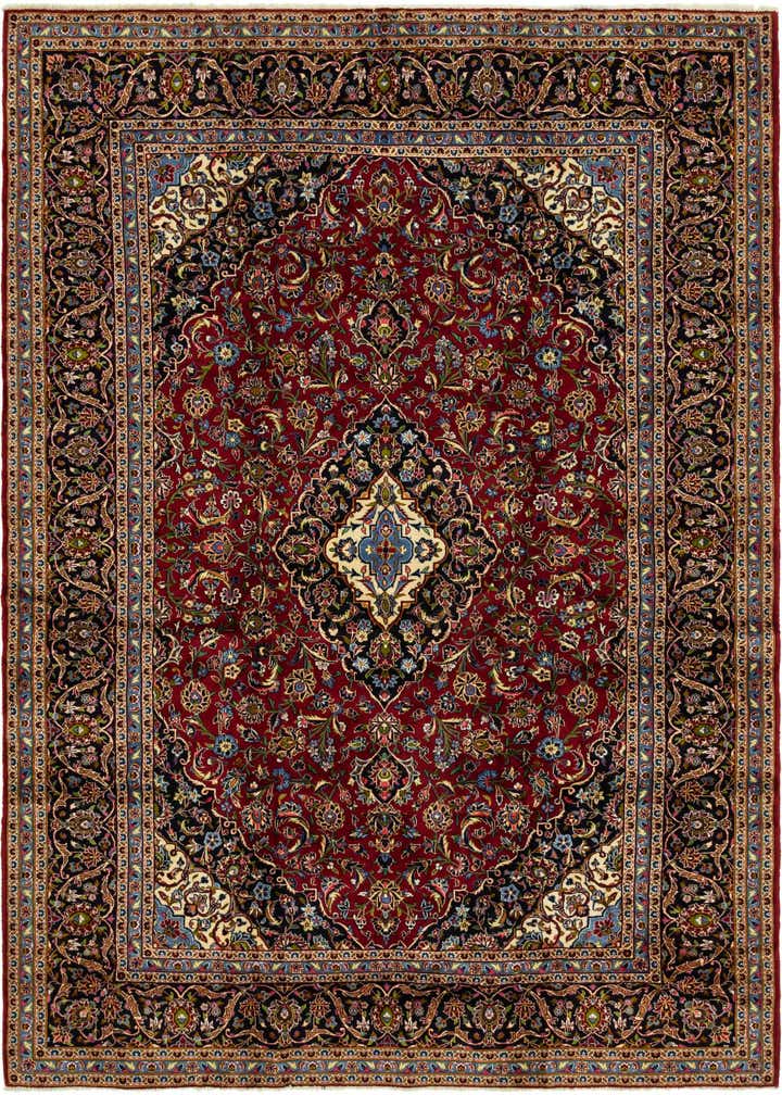 9' 10 x 12' 10 Hand Knotted Kashan Persian Wool Rug