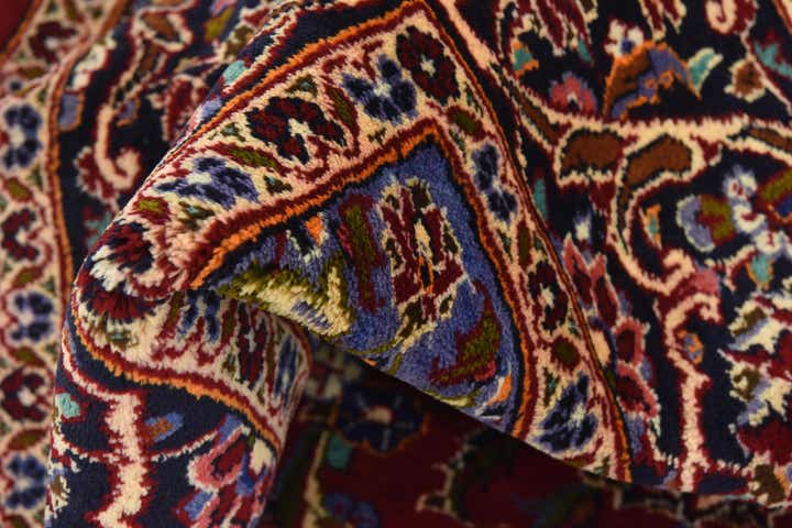 10' x 12' 8 Hand Knotted Kashan Persian Wool Rug
