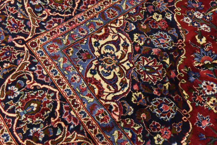 10' x 12' 8 Hand Knotted Kashan Persian Wool Rug