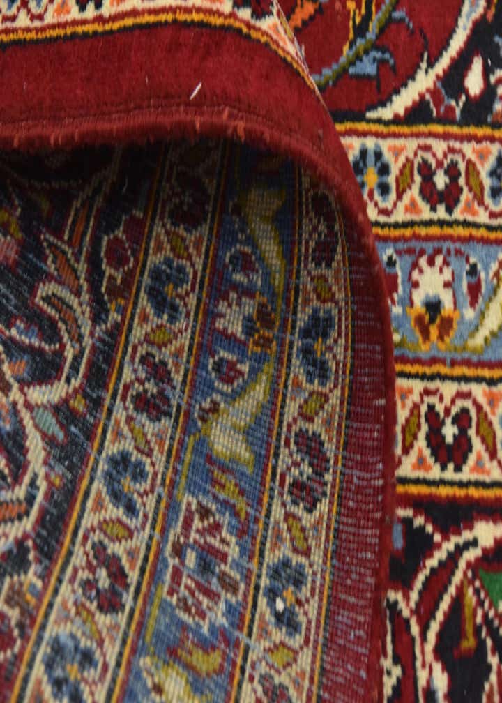9' 10 x 13' 3 Hand Knotted Kashan Persian Wool Rug