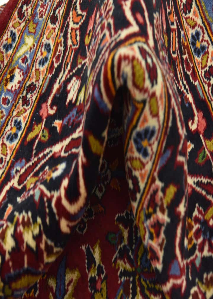9' 10 x 13' 3 Hand Knotted Kashan Persian Wool Rug