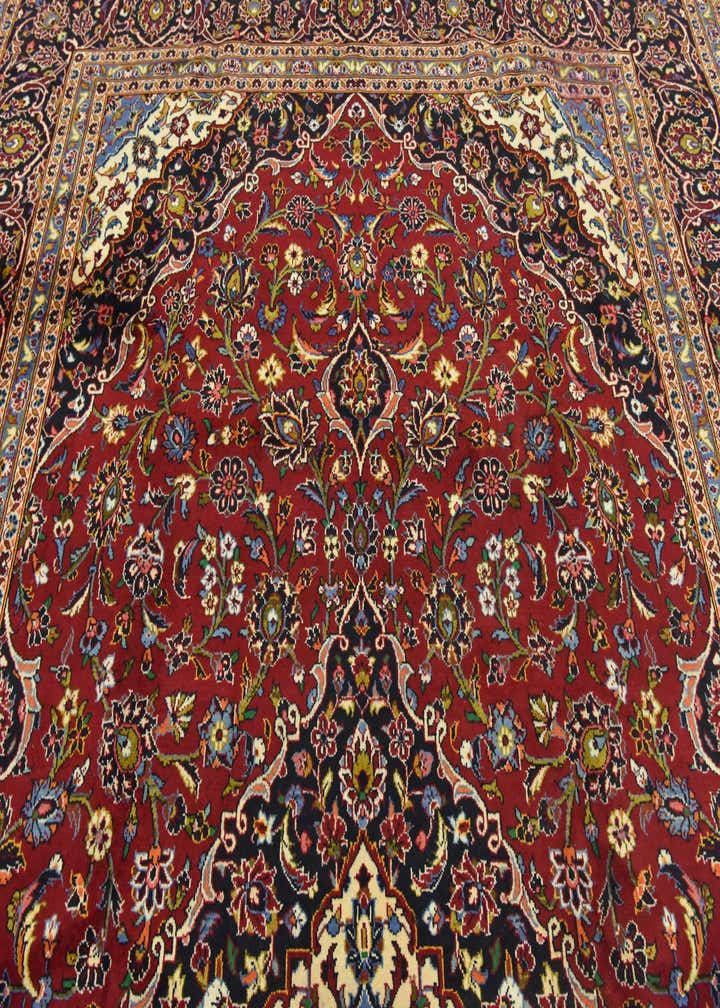 9' 10 x 13' 3 Hand Knotted Kashan Persian Wool Rug