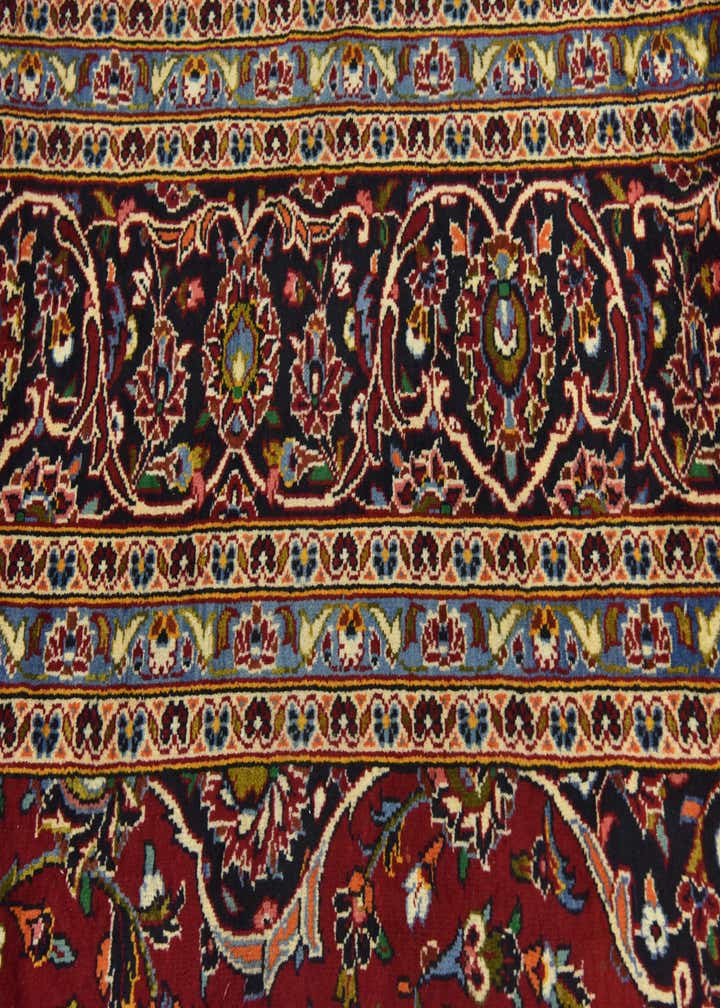9' 10 x 13' 3 Hand Knotted Kashan Persian Wool Rug