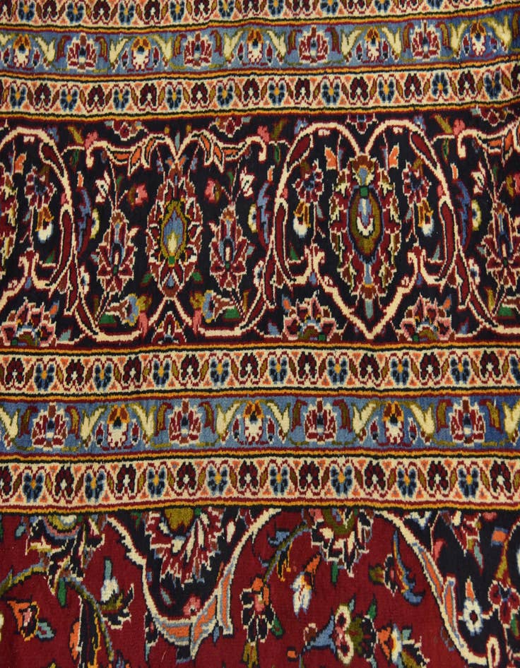 Detail image of 9' 10 x 13' 3 Hand Knotted Kashan Persian Wool Rug