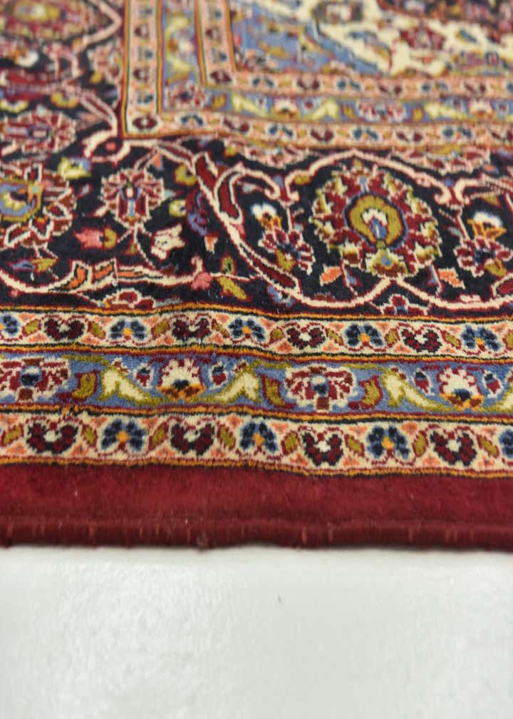 9' 10 x 13' 3 Hand Knotted Kashan Persian Wool Rug