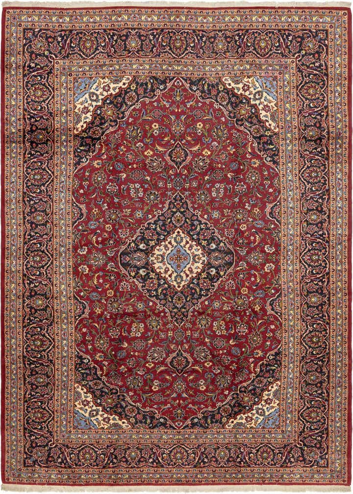 9' 10 x 13' 3 Hand Knotted Kashan Persian Wool Rug
