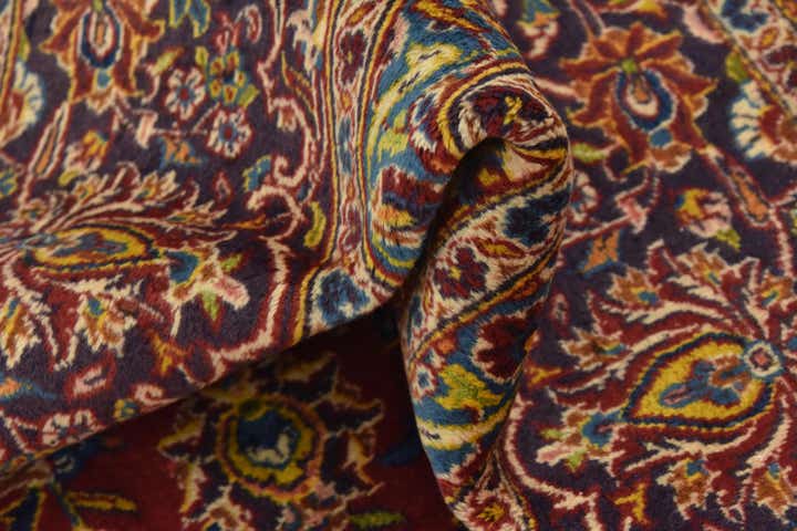 9' 9 x 13' 4 Hand Knotted Kashan Persian Wool Rug