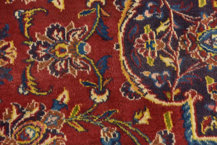 9' 9 x 13' 4 Hand Knotted Kashan Persian Wool Rug
