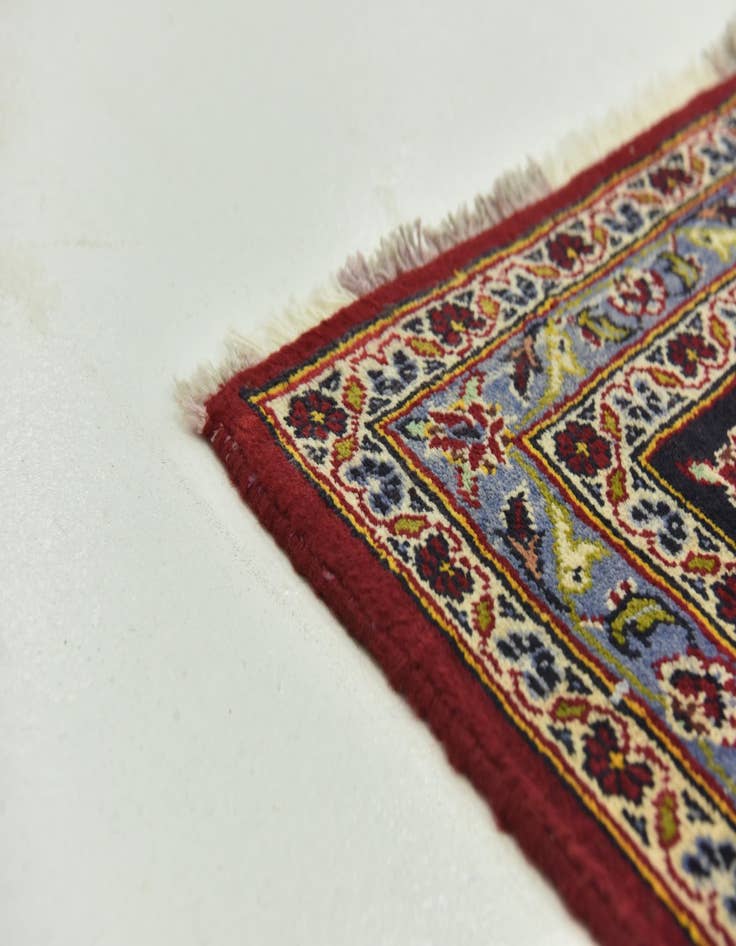 Detail image of 9' 4 x 13' 10  Hand Knotted Kashan Persian Wool Rug