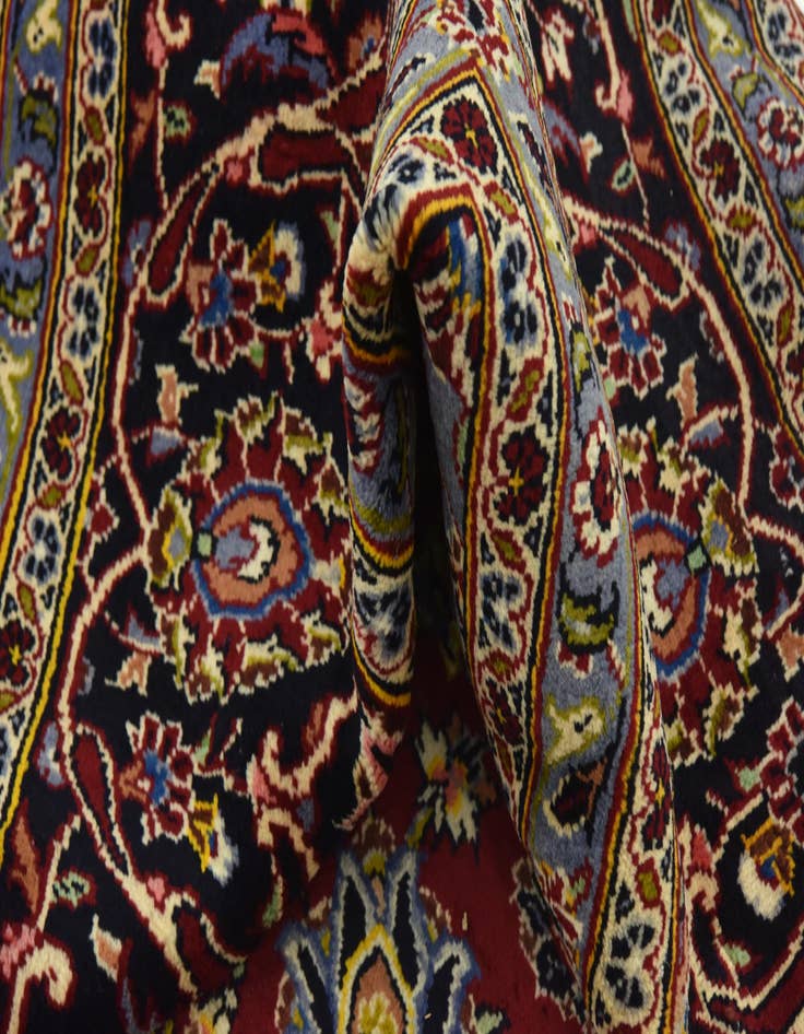 Detail image of 9' 4 x 13' 10  Hand Knotted Kashan Persian Wool Rug