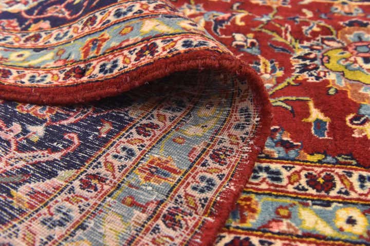 9' 10 x 12' 10 Hand Knotted Kashan Persian Wool Rug