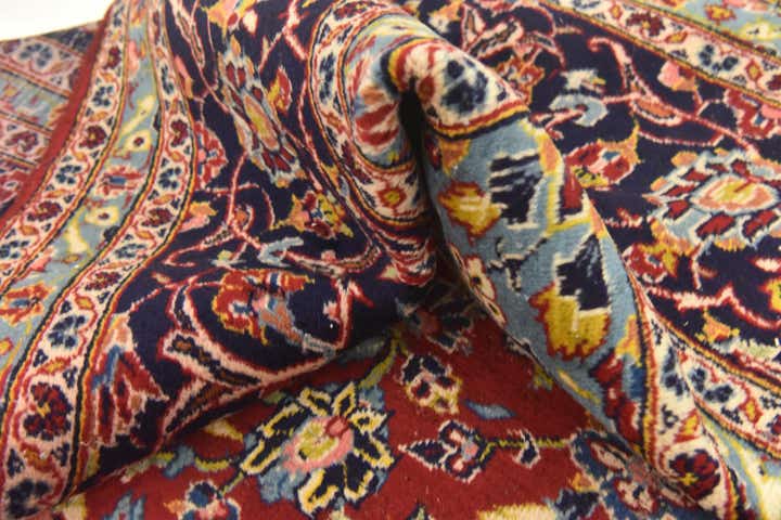 9' 10 x 12' 10 Hand Knotted Kashan Persian Wool Rug
