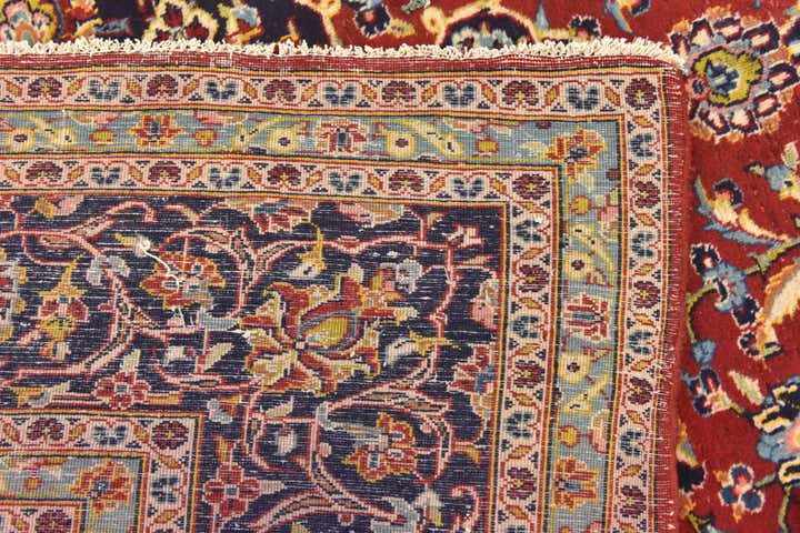 9' 10 x 12' 10 Hand Knotted Kashan Persian Wool Rug