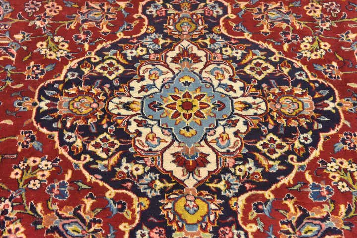 9' 10 x 12' 10 Hand Knotted Kashan Persian Wool Rug