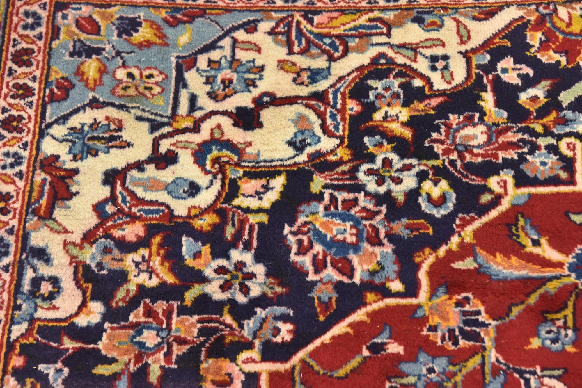 9' 10 x 12' 10 Hand Knotted Kashan Persian Wool Rug