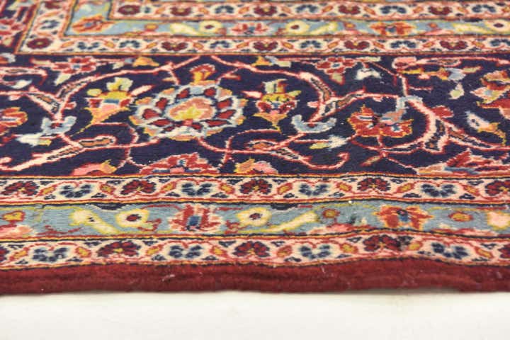 9' 10 x 12' 10 Hand Knotted Kashan Persian Wool Rug