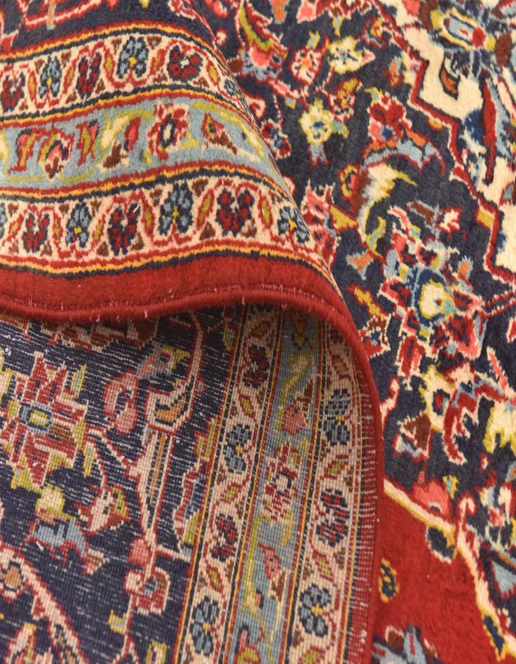 Detail image of 9' 7 x 14' 7  Hand Knotted Kashan Persian Wool Rug