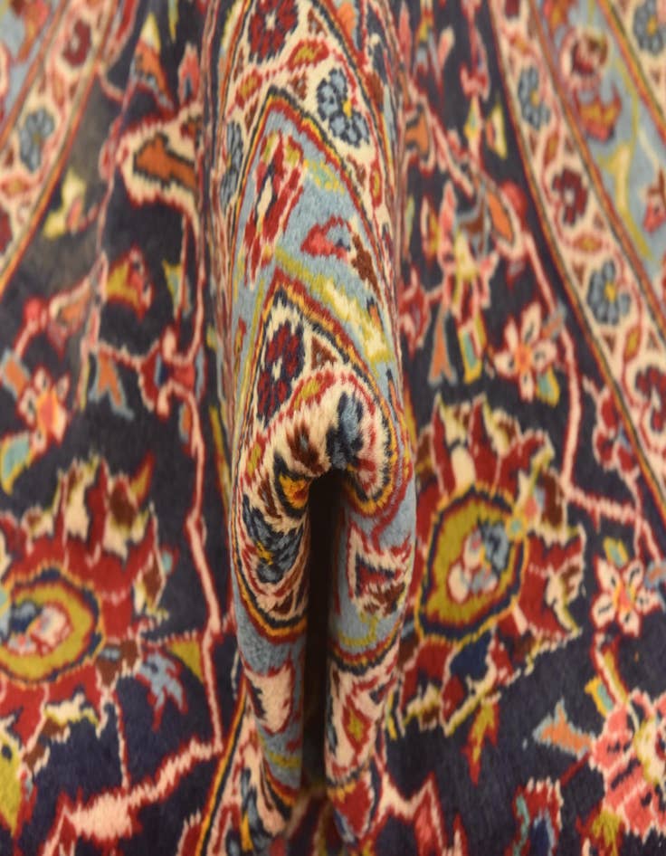 Detail image of 9' 7 x 14' 7  Hand Knotted Kashan Persian Wool Rug