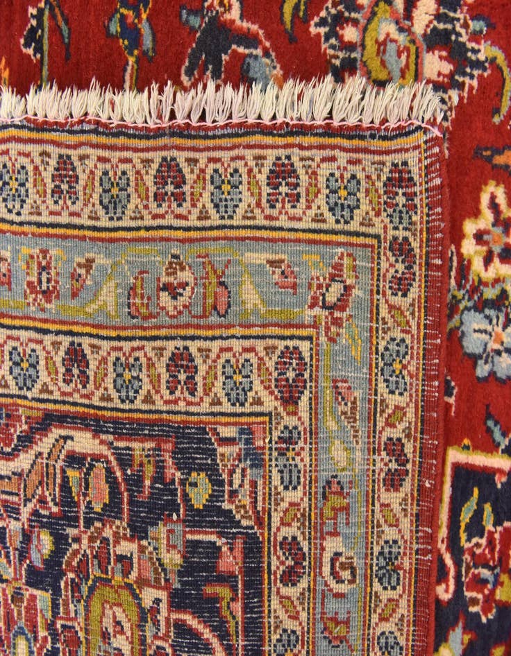 Detail image of 9' 7 x 14' 7  Hand Knotted Kashan Persian Wool Rug