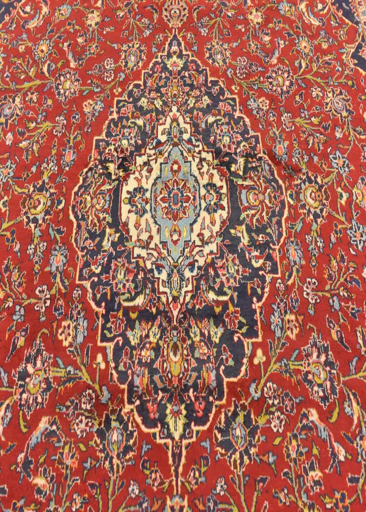 9' 7 x 14' 7 Hand Knotted Kashan Persian Wool Rug