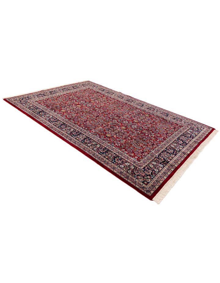 6' 7 x 9' 9 Hand Knotted Kashan Oriental Wool Rug