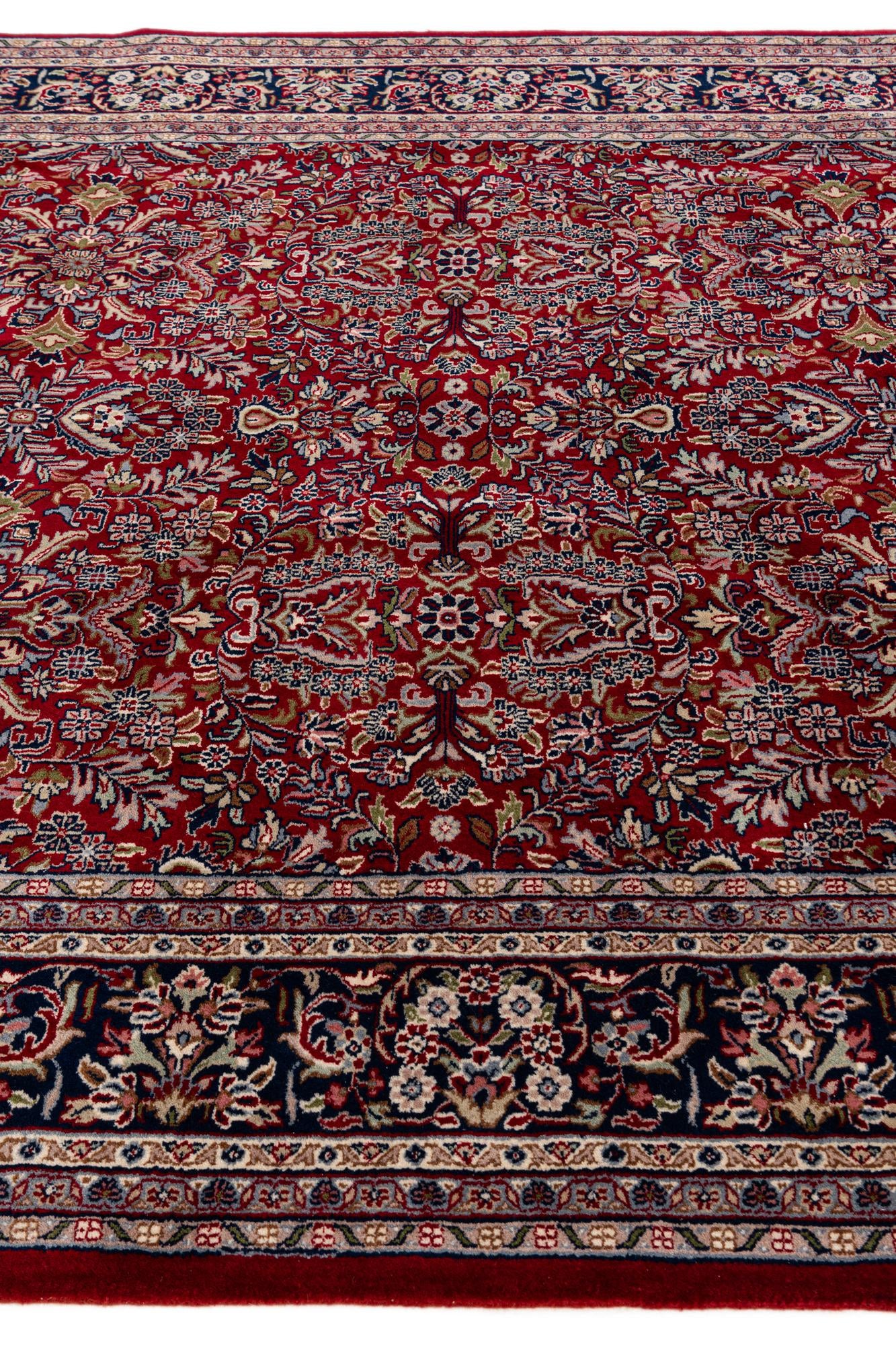 6' 7 x 9' 9 Hand Knotted Kashan Oriental Wool Rug