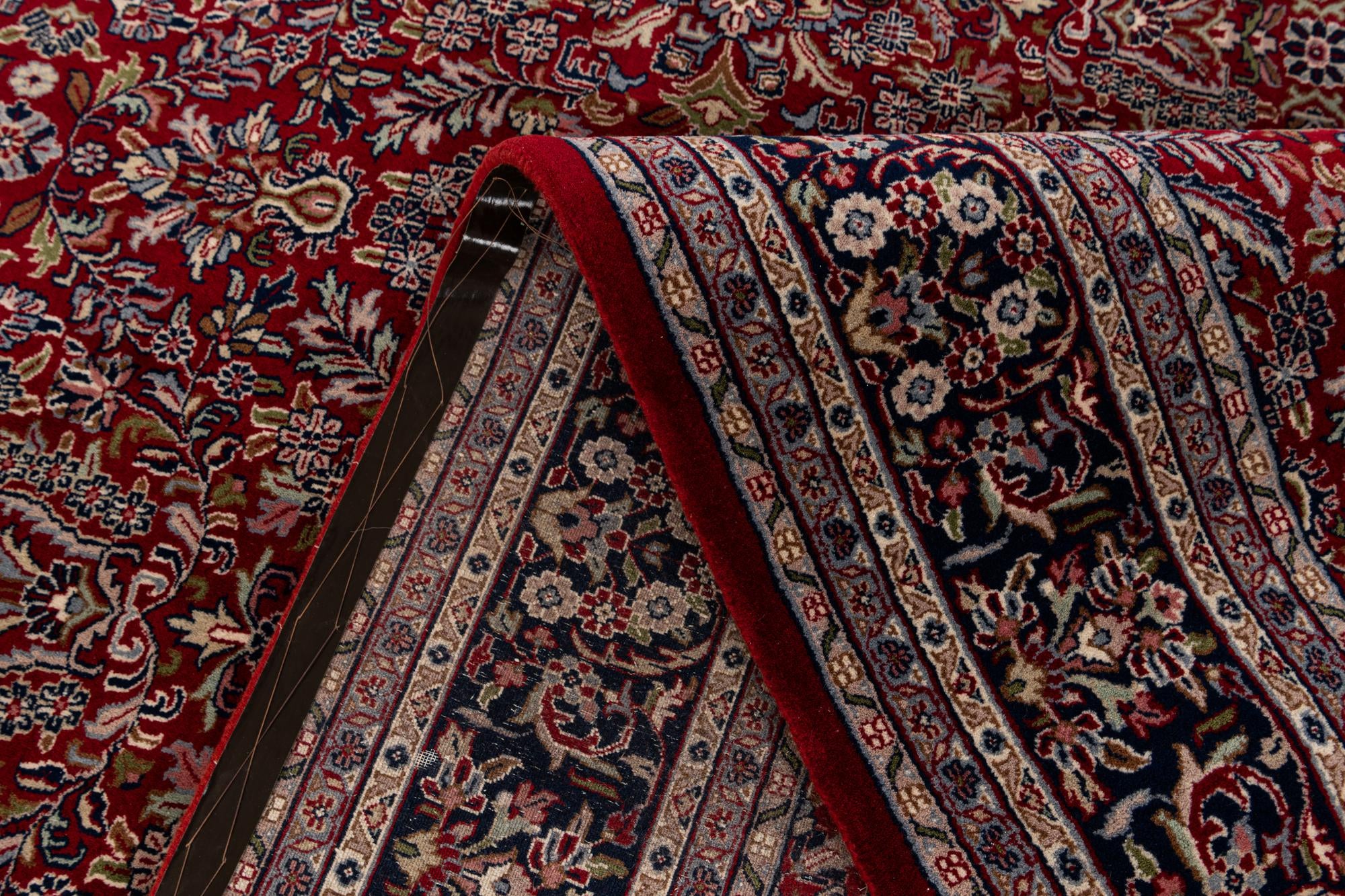 6' 7 x 9' 9 Hand Knotted Kashan Oriental Wool Rug