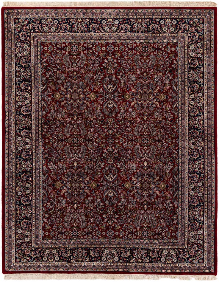 Detail image of 6' 7 x 9' 9 Hand Knotted Kashan Oriental Wool Rug