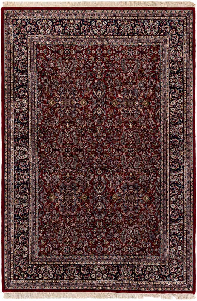 6' 7 x 9' 9 Hand Knotted Kashan Oriental Wool Rug