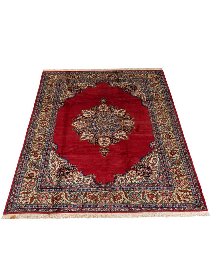 Detail image of 7' 3 x 10' 8 Hand Knotted Kashan Oriental Wool Rug