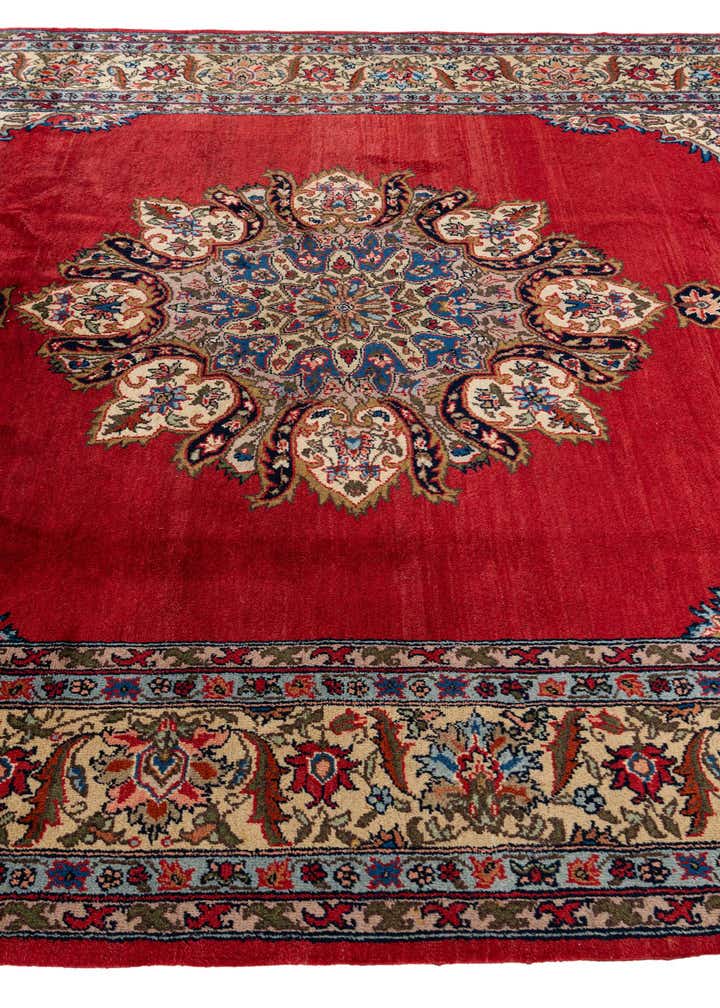 7' 3 x 10' 8 Hand Knotted Kashan Oriental Wool Rug
