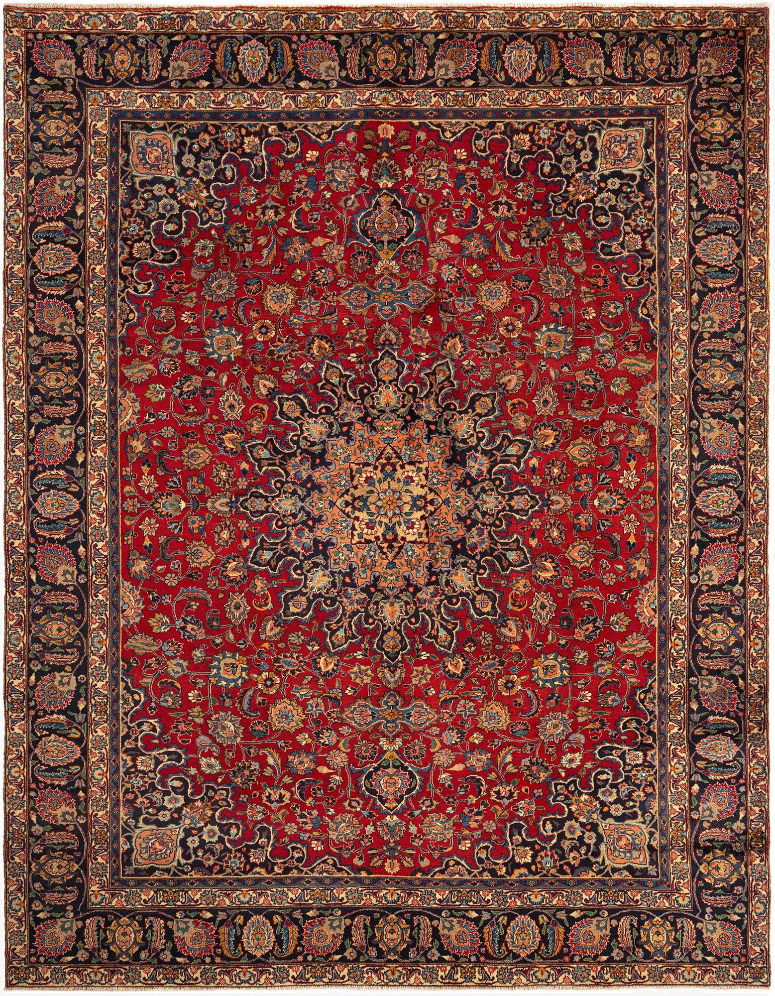 9' x 11' 9 Kashan Wool Rug