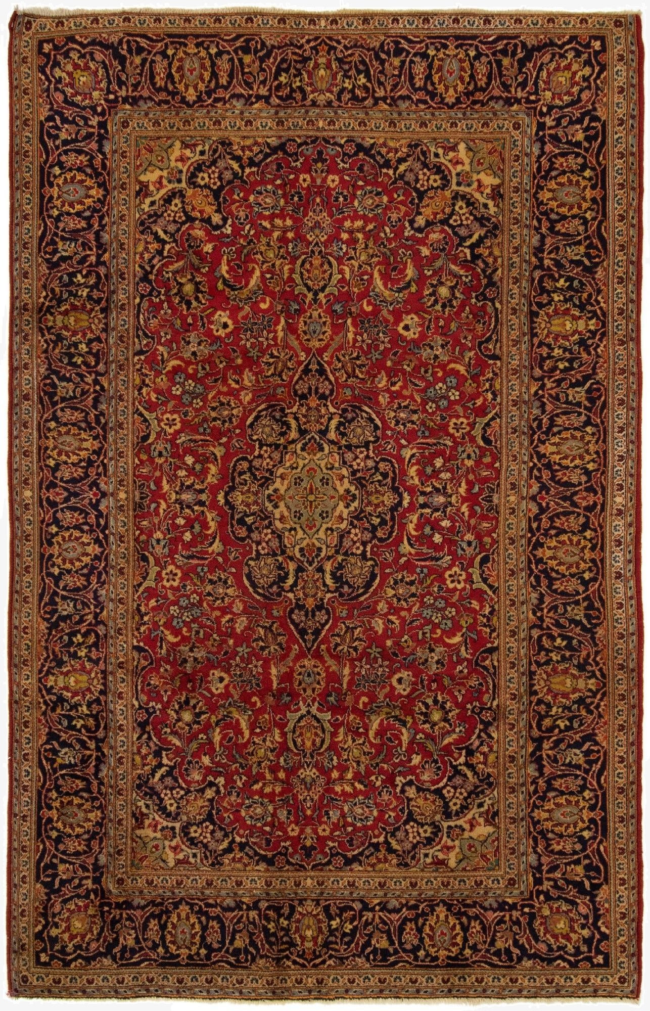 6' 6 x 9' 11 Kashan Wool Rug