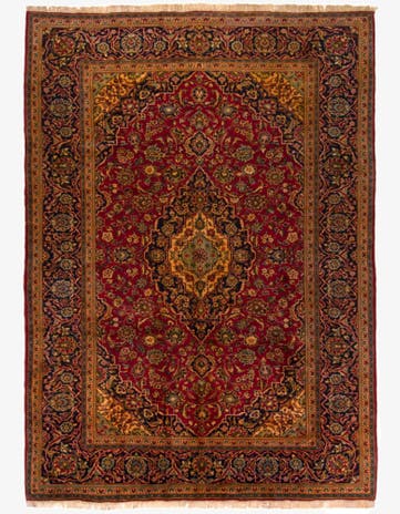 8' 3 x 11' 4 Hand Knotted Kashan Persian Rug