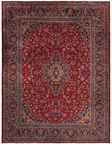 9' 9 x 12' 11 Kashan Wool Rug