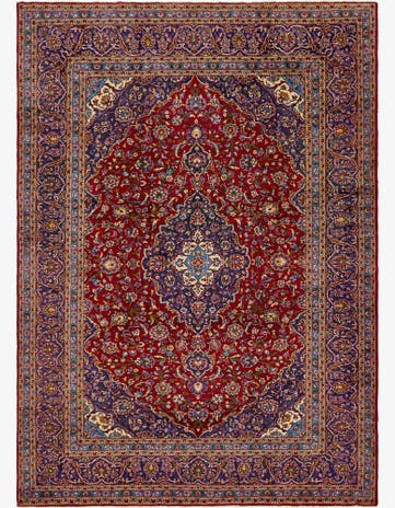 9' 9 x 13' 3 Hand Knotted Kashan Persian Wool Rug