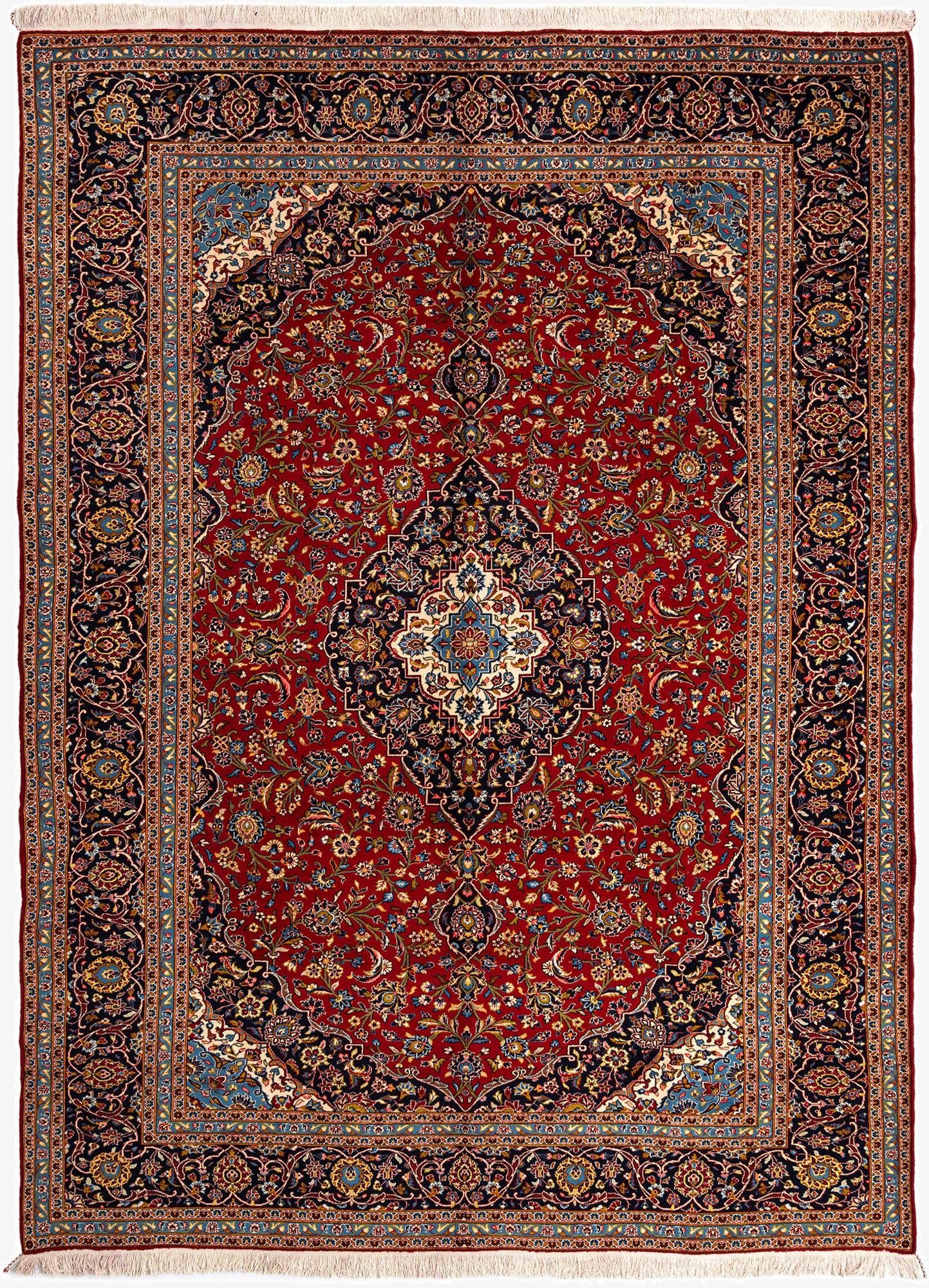 9' 8 x 13' 3 Kashan Wool Rug