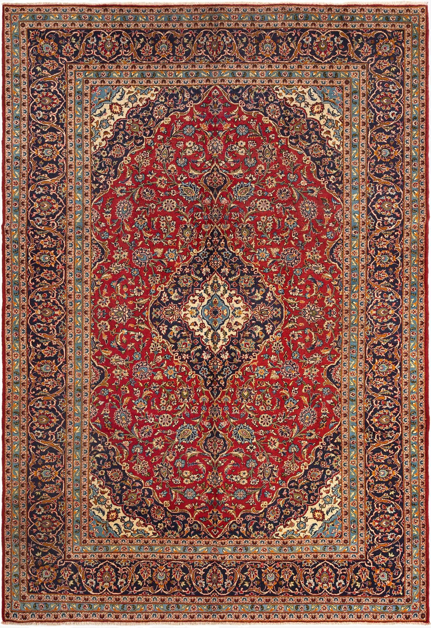 9' 3 x 13' 8 Kashan Wool Rug
