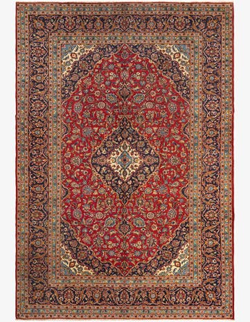 9' 3 x 13' 8 Kashan Wool Rug