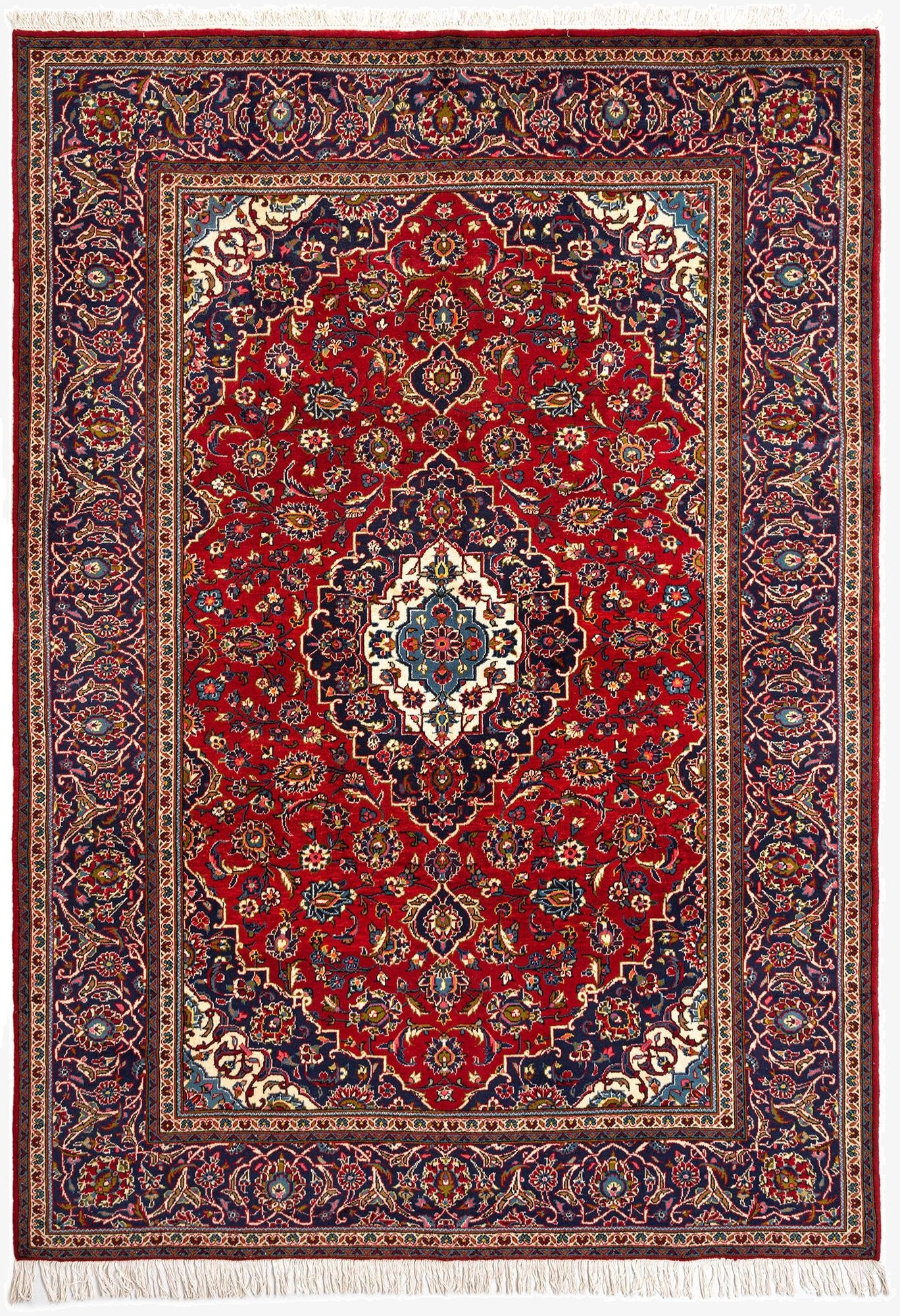8' 1 x 11' 6 Kashan Wool Rug