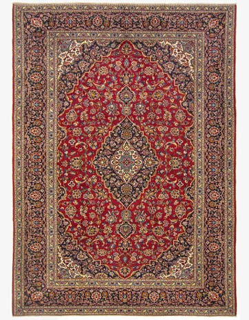 8' 1 x 11' 4 Hand Knotted Kashan Persian Rug