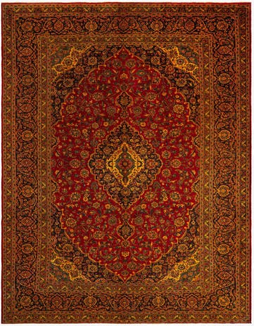 9' 7 x 12' 6 Kashan Wool Rug