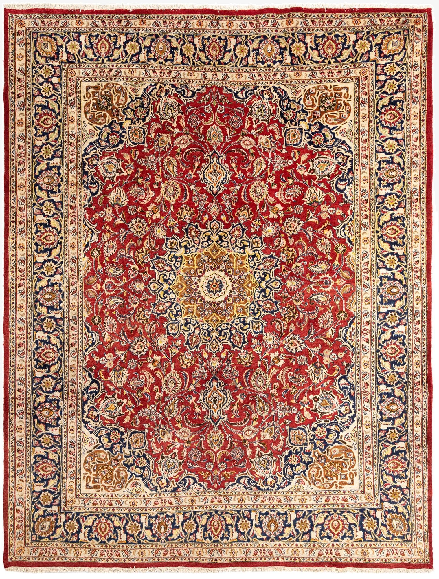 9' 7 x 12' 6 Kashan Wool Rug