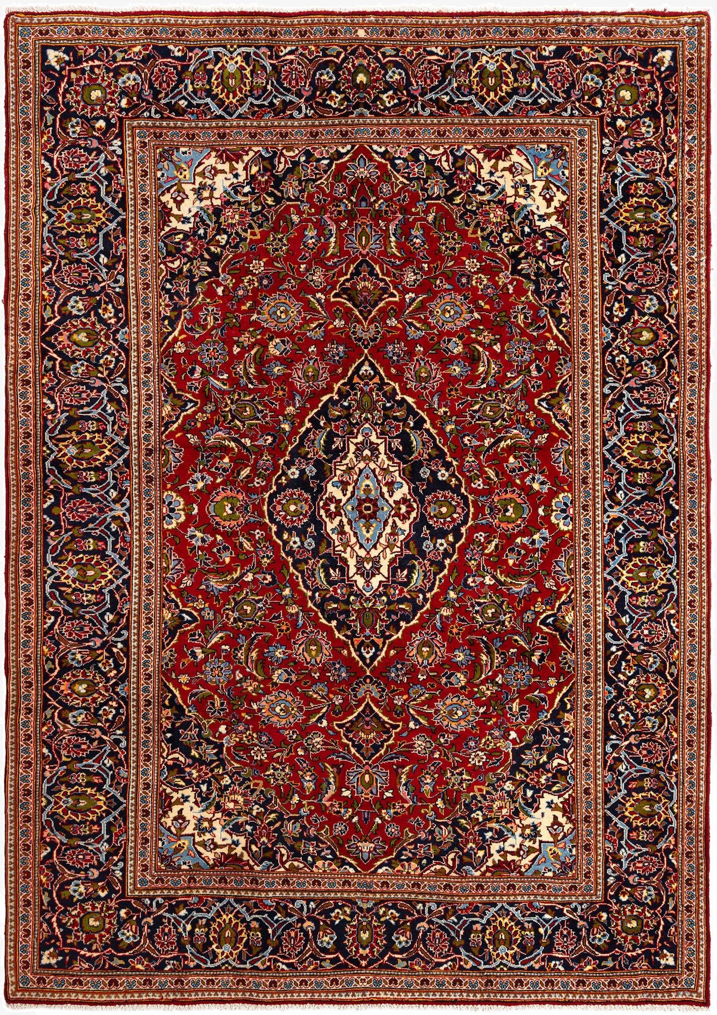 8' 1 x 10' 9 Kashan Wool Rug