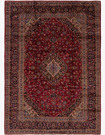 9' 9 x 13' 4 Hand Knotted Kashan Persian Wool Rug