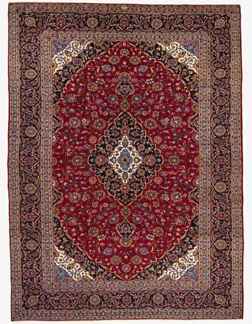 10' x 13' 6 Kashan Wool Rug