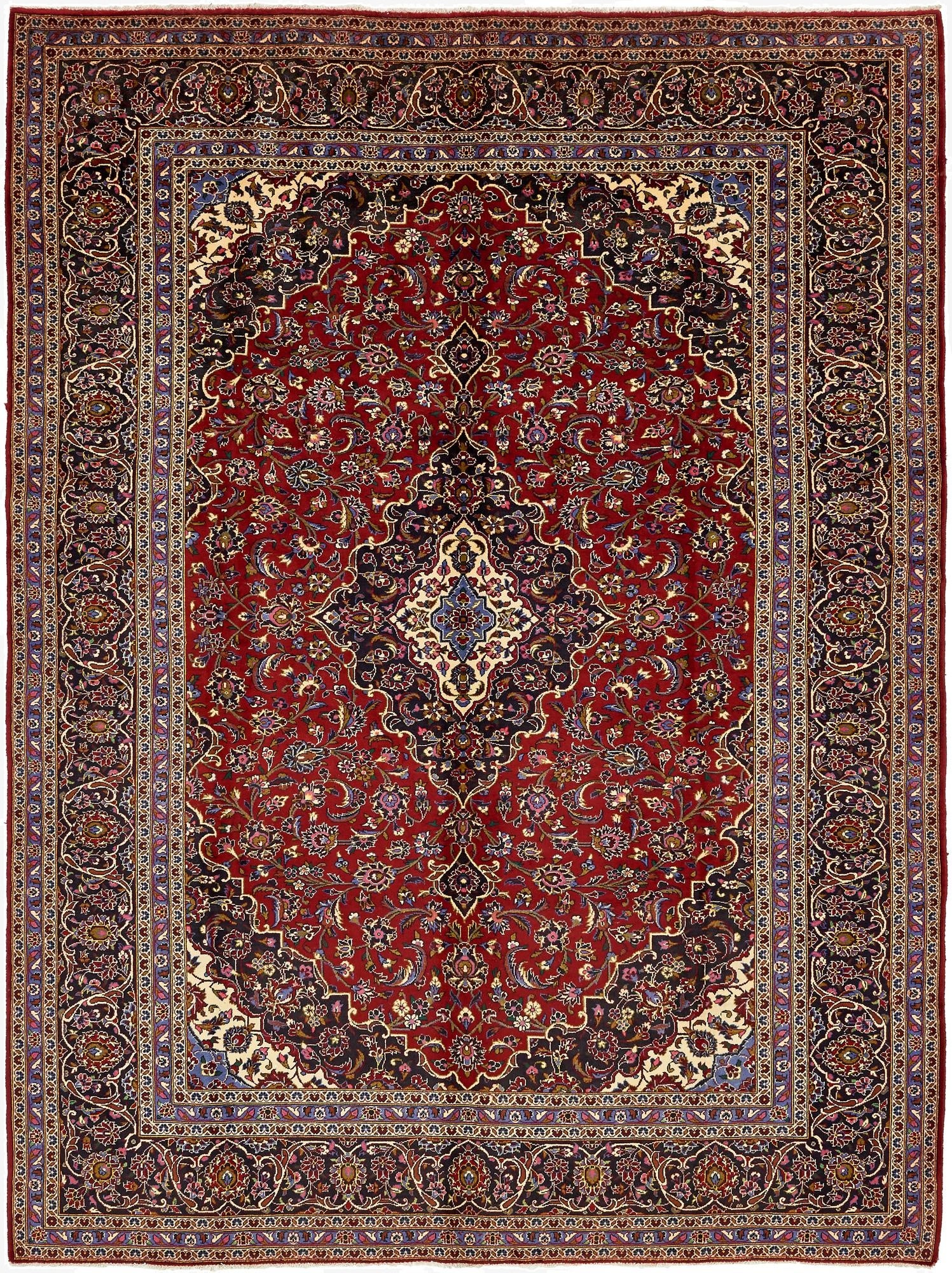300cm x 410cm  Hand Knotted Kashan Persian Wool Rug